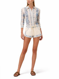 Zimmermann Women's Mini Shorts Wanderlust White
