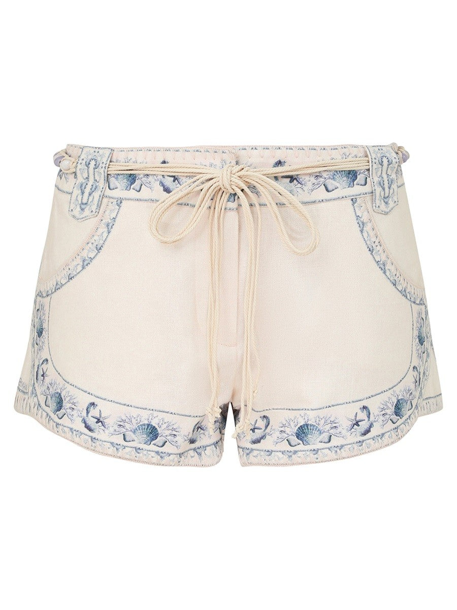 Zimmermann Women's Mini Shorts Wanderlust White