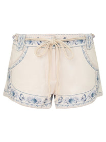 Zimmermann Women's Mini Shorts Wanderlust White