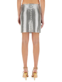 Rabanne Women's Mini Skirt Silver