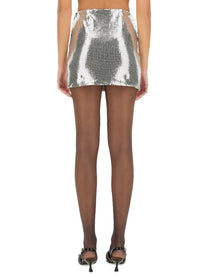 ROTATE Birger Christensen Women's Mini Skirt Silver
