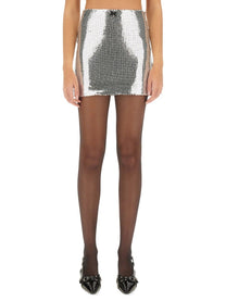 ROTATE Birger Christensen Women's Mini Skirt Silver