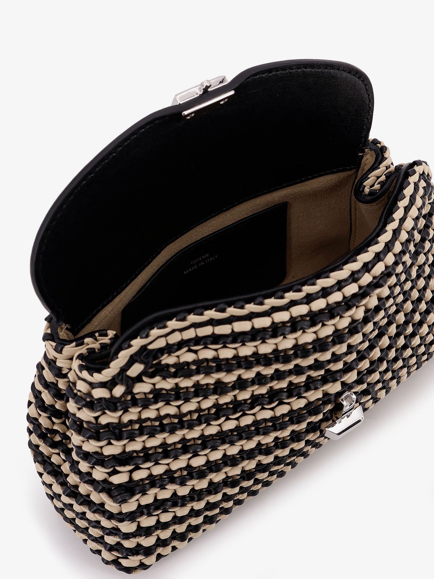 Toteme Women's Mini Lock Clutch in Leather Black