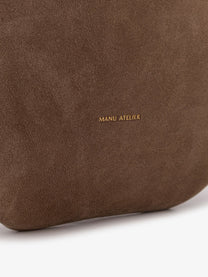 Manu Atelier Women's Mini Tote Du Jour Suede Shoulder Bag Brown