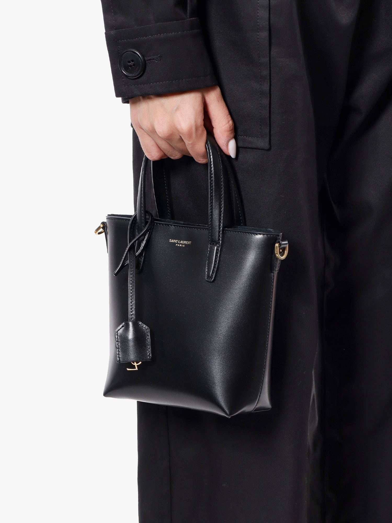 Saint Laurent Women's Mini Toy Leather Crossbody Bag Black