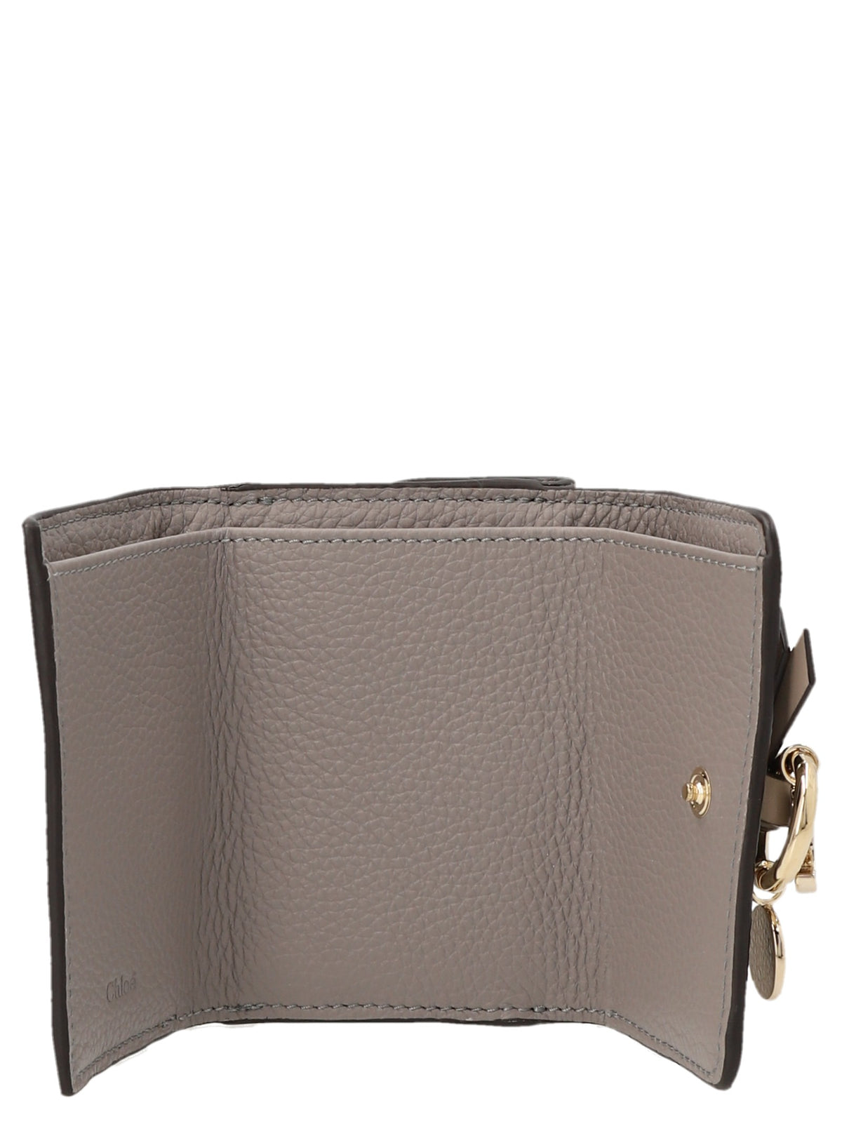 Chloé Mini Tri Fold Wallet Grey