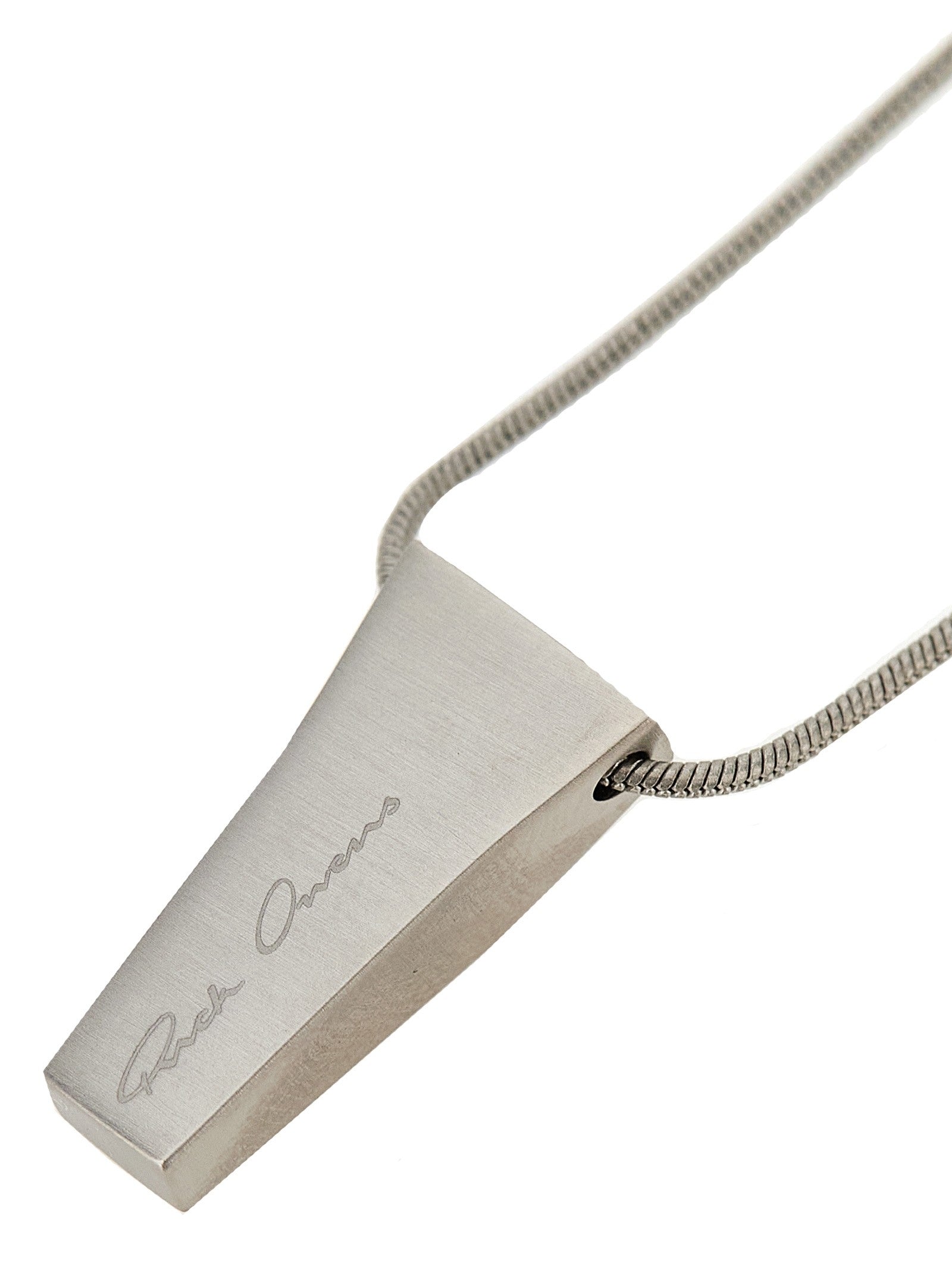 Rick Owens Mini Trunk Necklace Silver