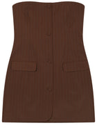 Jean Paul Gaultier Women's Miniabito Sartoriale Righe Brown