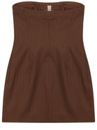Jean Paul Gaultier Women's Miniabito Sartoriale Righe Brown, view 3