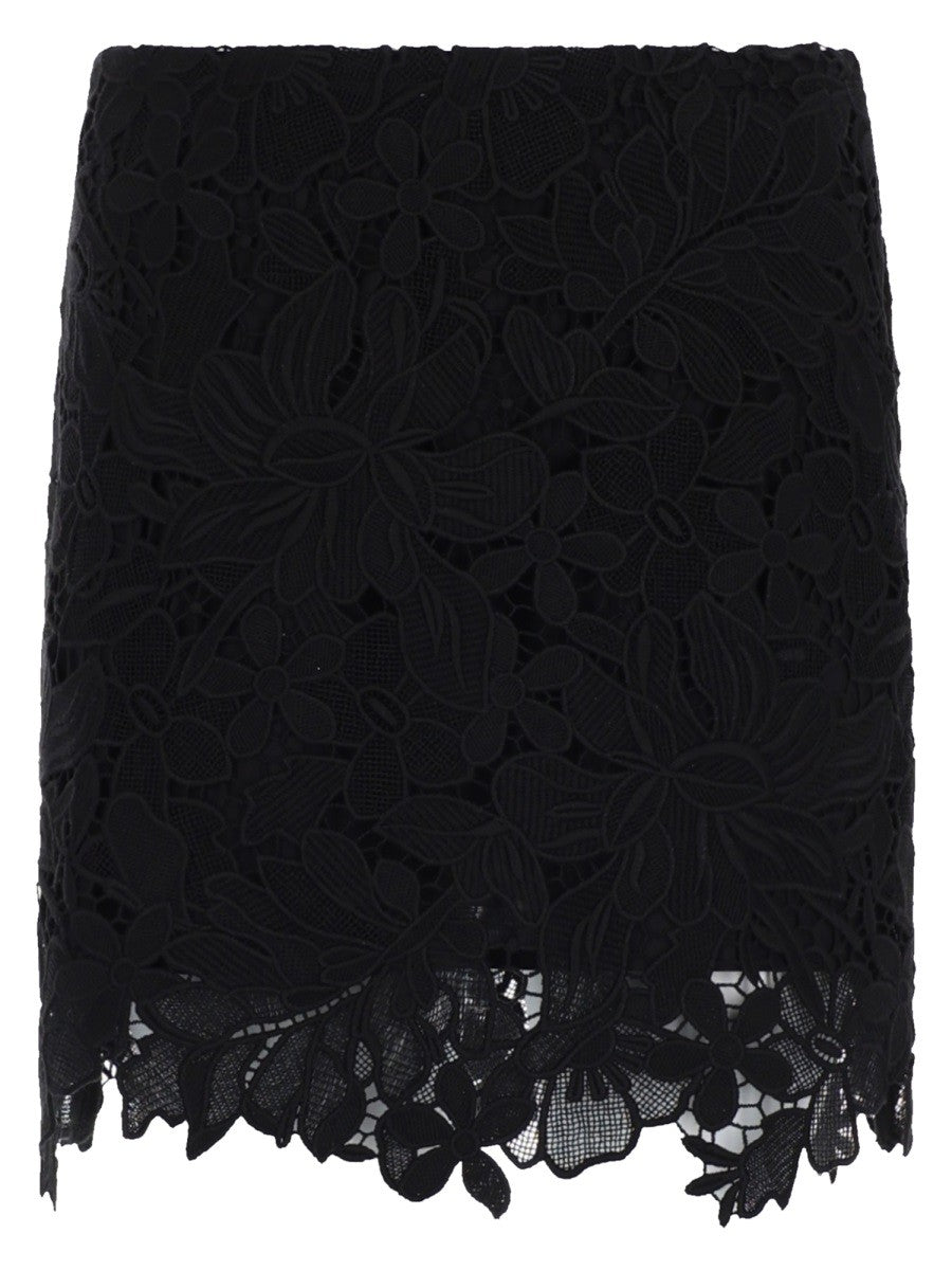 Sportmax Women's Minigonna Bora in Macramè Black