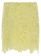Sportmax Women's Macramè Bora Mini Skirt Yellow, view 2