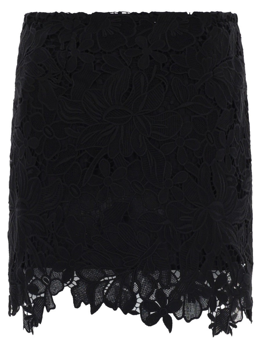 Sportmax Women's Minigonna Bora in Macramè Black