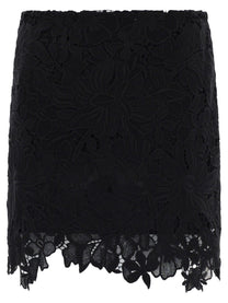Sportmax Women's Minigonna Bora in Macramè Black