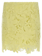 Sportmax Women's Macramè Bora Mini Skirt Yellow