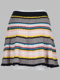 Casablanca Women's Minigonna in Maglia Chevron Multicolor