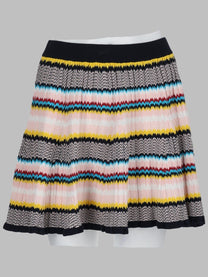 Casablanca Women's Minigonna in Maglia Chevron Multicolor