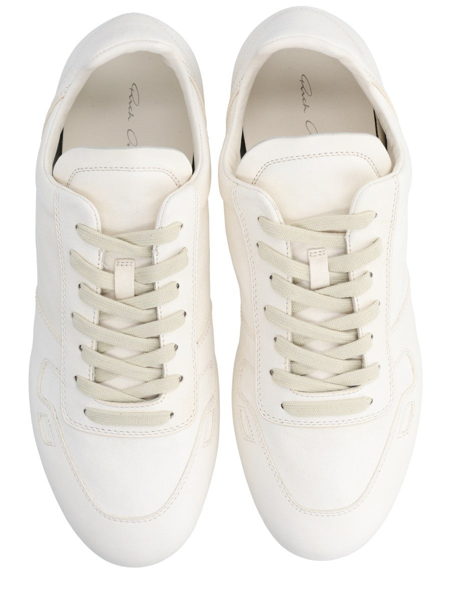 Rick Owens Men's Minimal Sneaker White, view 6