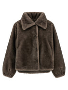 LOU ANDREA Mink Faux Fur Brown