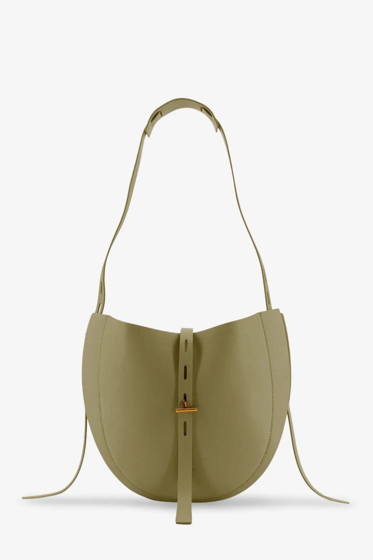 Minobossi womens lizzie olive green leather crossbody bag with minimalist design and gold-tone metal clasp