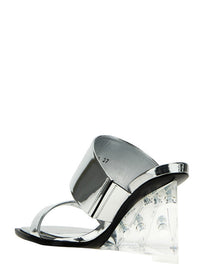 Alexander McQueen Mirror Sandals Silver
