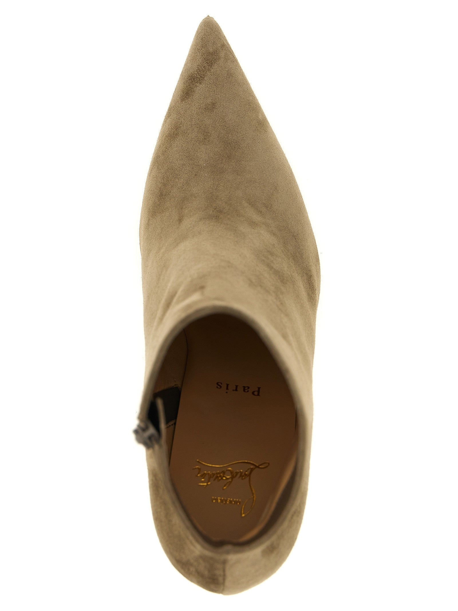 Christian Louboutin Miss Booty Ankle Boots Beige