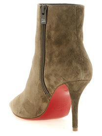 Christian Louboutin Miss Booty Ankle Boots Beige