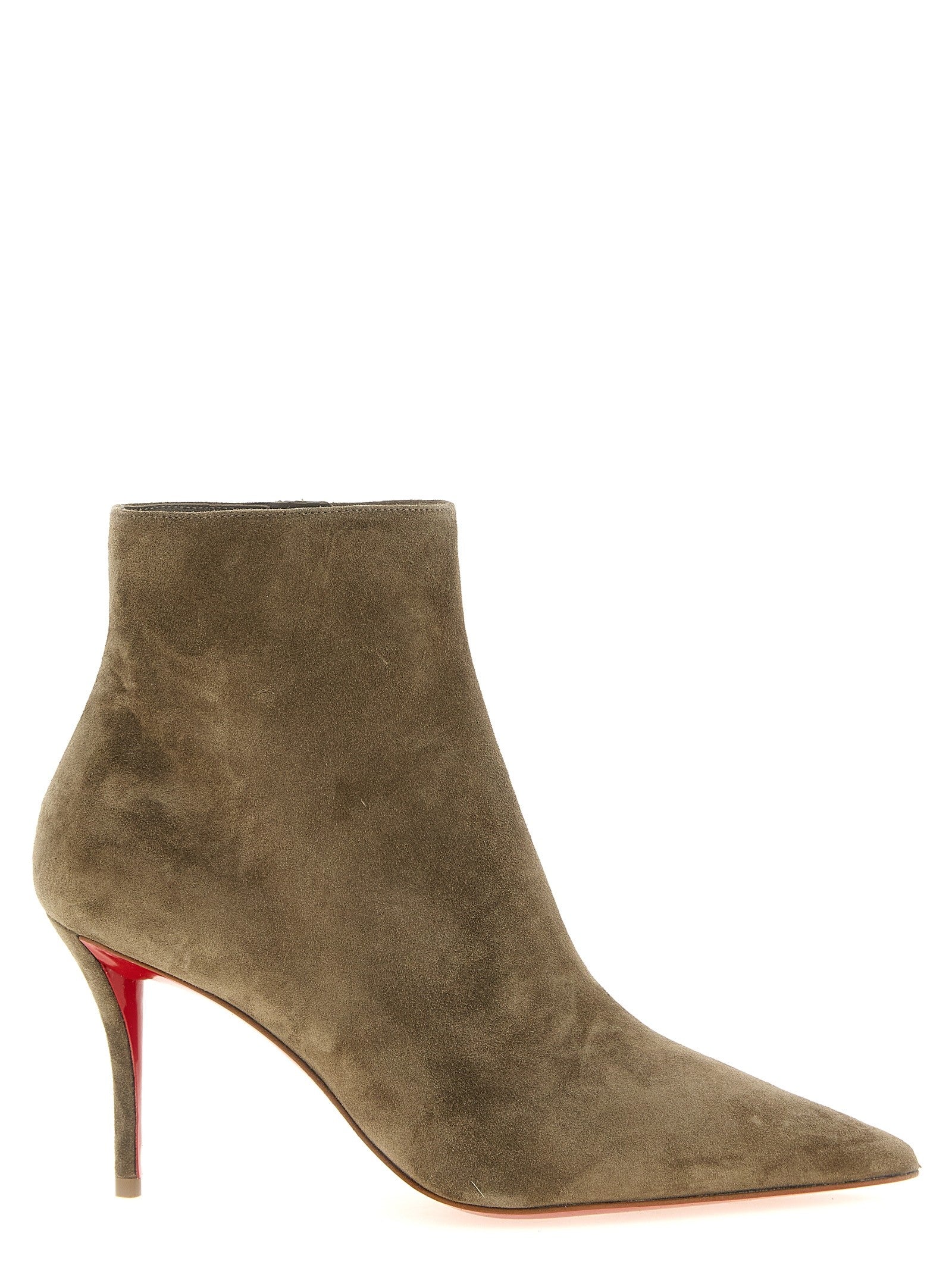 Christian Louboutin Miss Booty Ankle Boots Beige