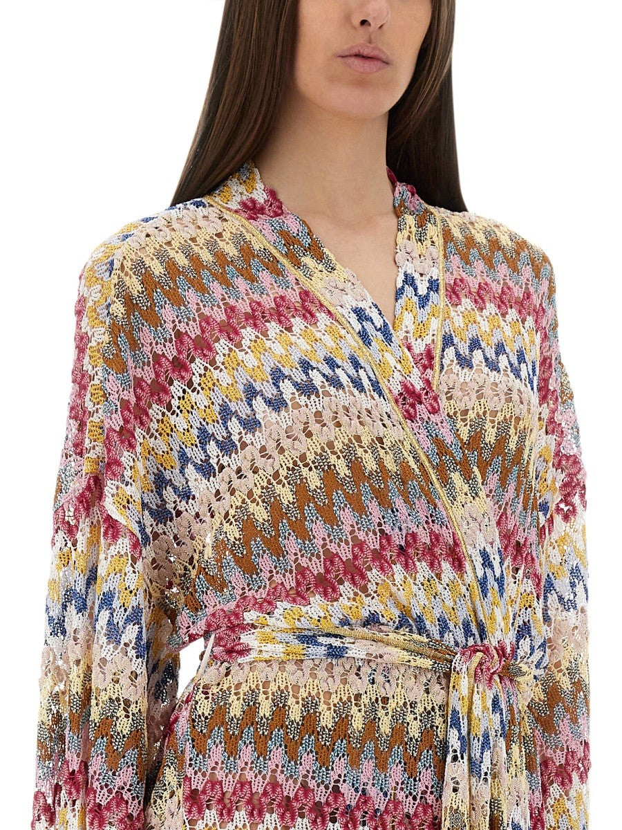Missoni - Viscose Lamé Lace Kimono Cover Up - Home-&gt;Woman-&gt;Clothing-&gt;Jackets