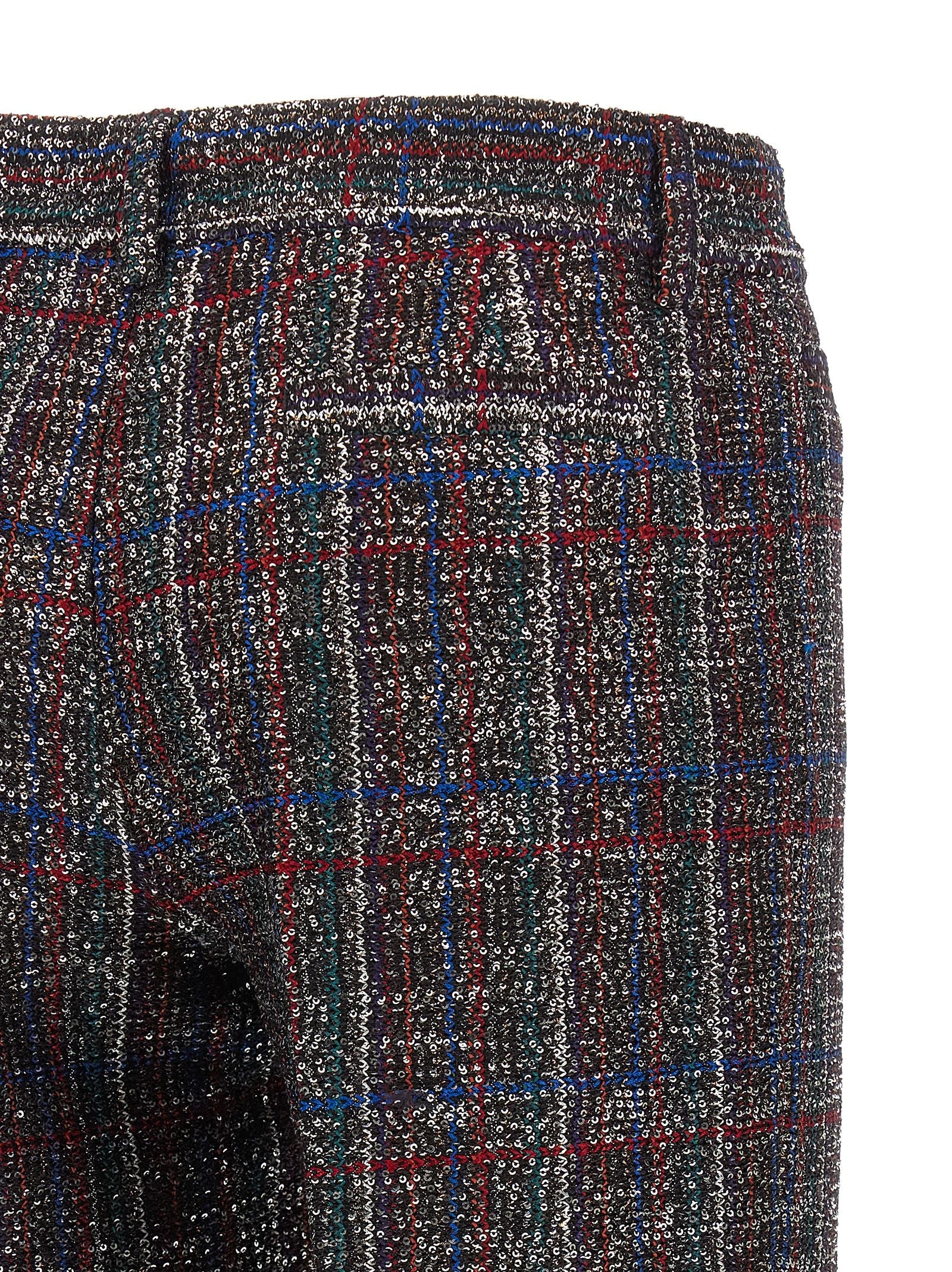 MISSONI - MISSONI - Sequin tartan pants - Women’s Pants