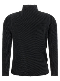 ISSEY MIYAKE Misty Pleats Top Black