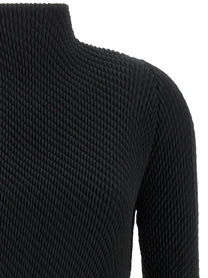 ISSEY MIYAKE Misty Pleats Top Black