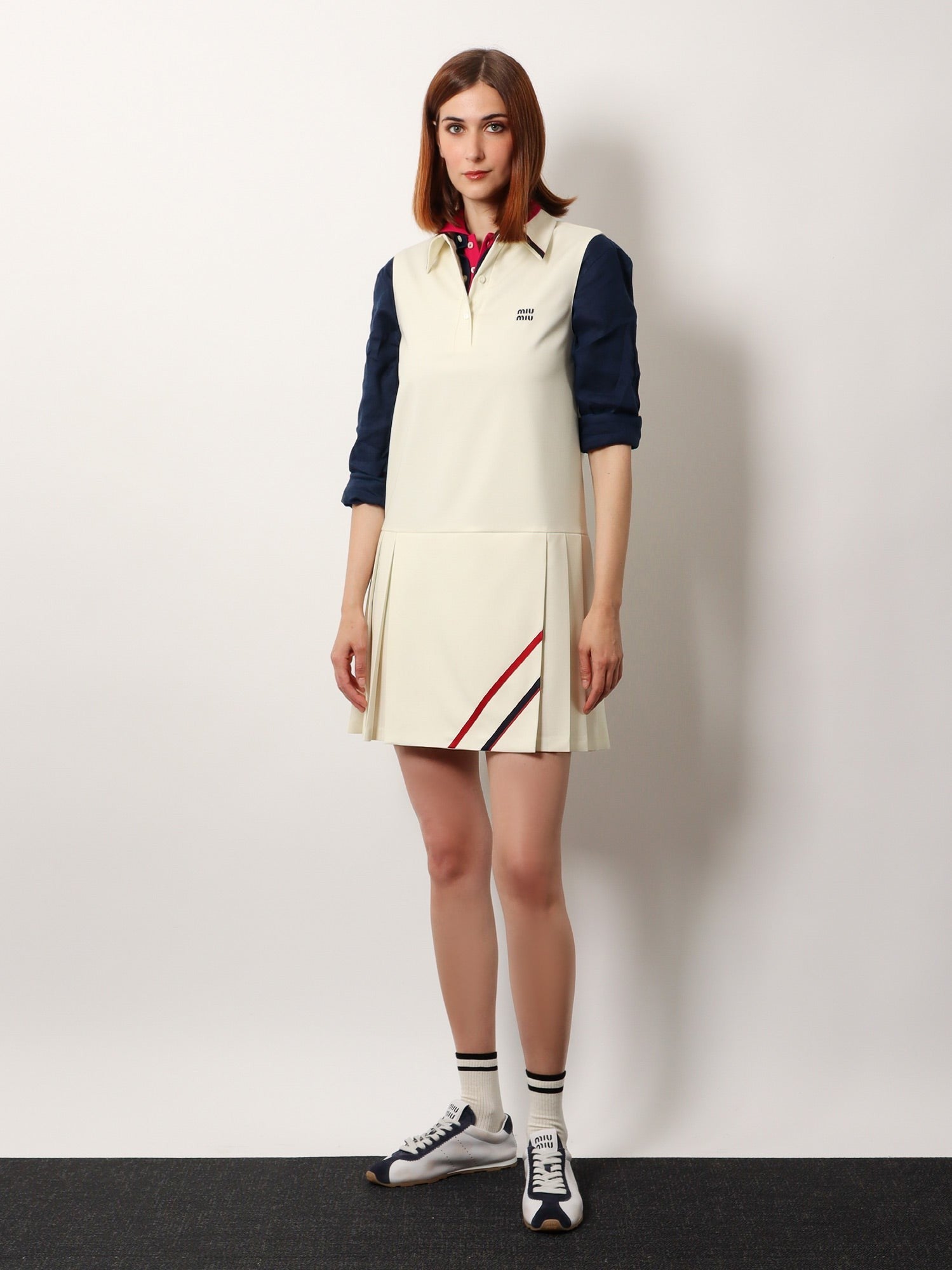 Miu Miu - Miu Miu Virgin Wool And Mohair Short Dress - Woman-&gt;Clothing-&gt;Dresses-&gt;Vestiti Corti