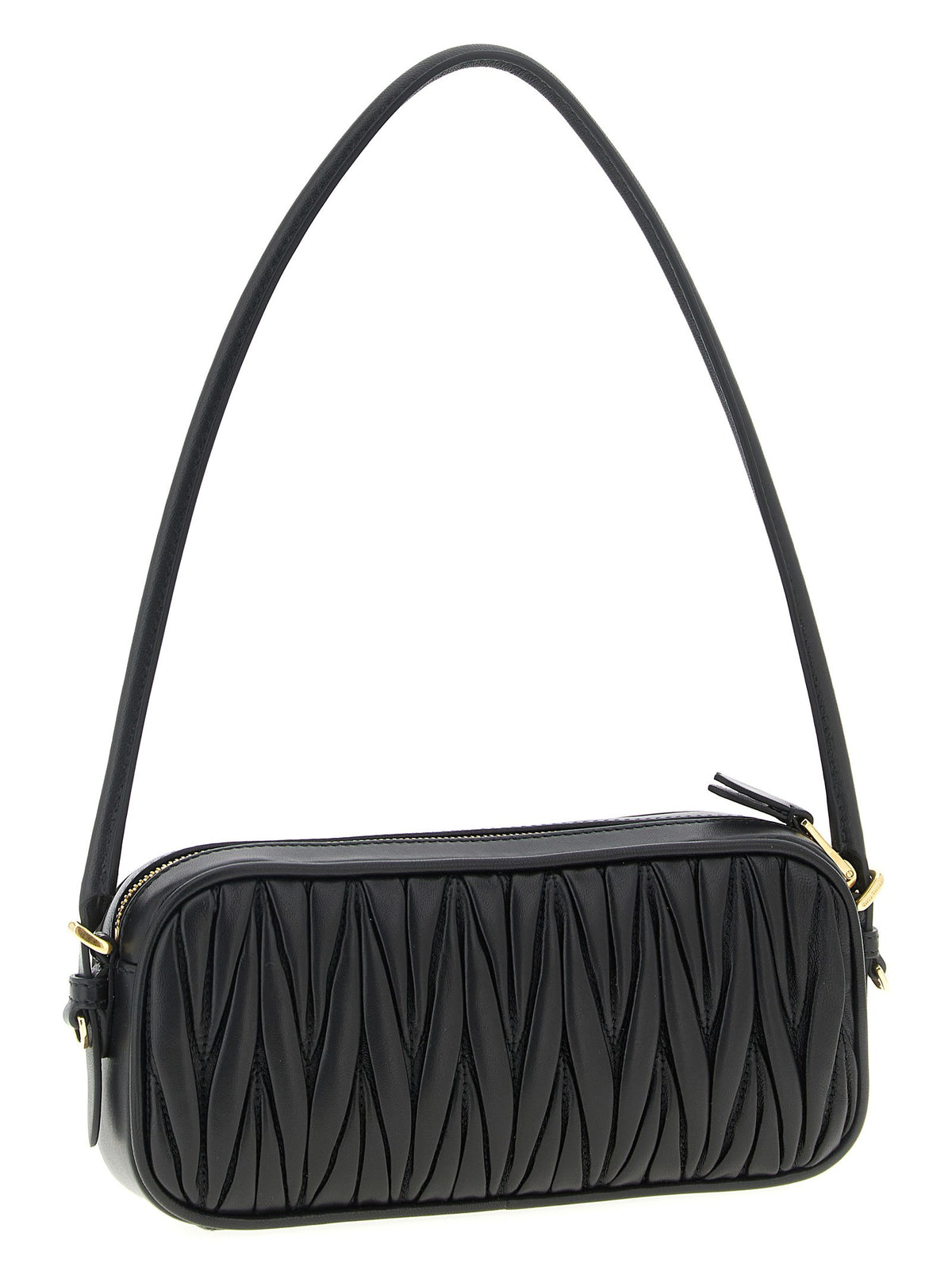 Miu Miu Matelassé Nappa Pouch Black, view 2