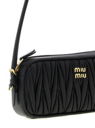 Miu Miu Matelassé Nappa Pouch Black, view 3