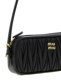 Miu Miu Matelassé Nappa Pouch Black, view 3