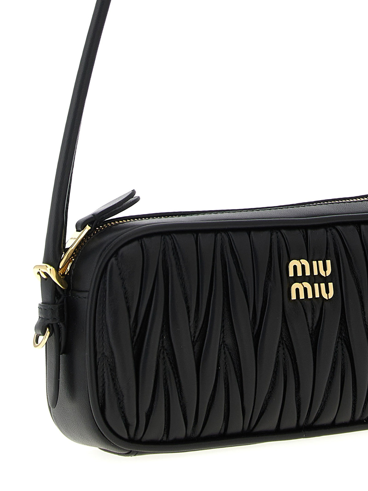 Miu Miu Matelassé Nappa Pouch Black, view 3