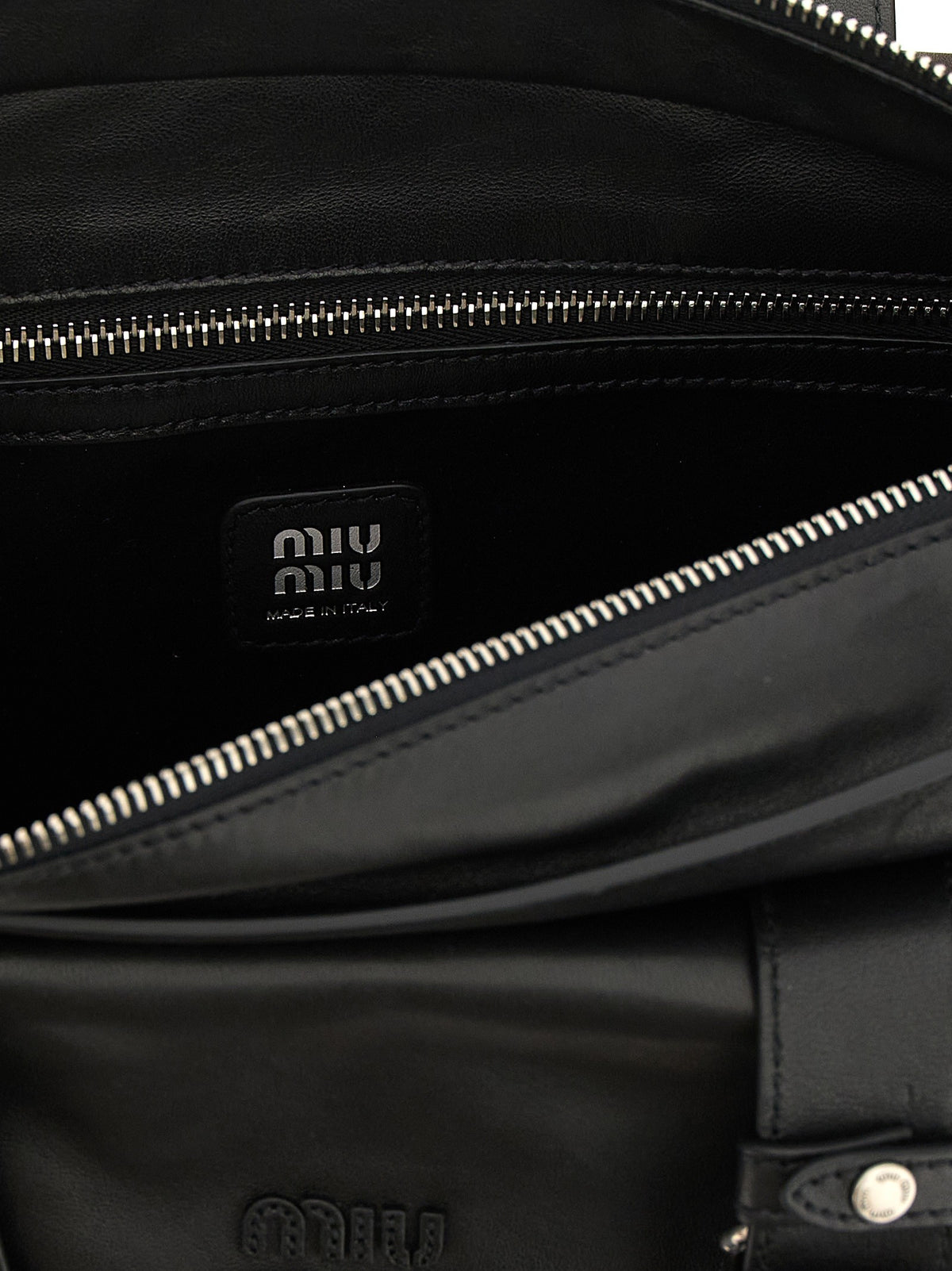 Miu Miu Utilitaire Shopping Bag Black, view 4