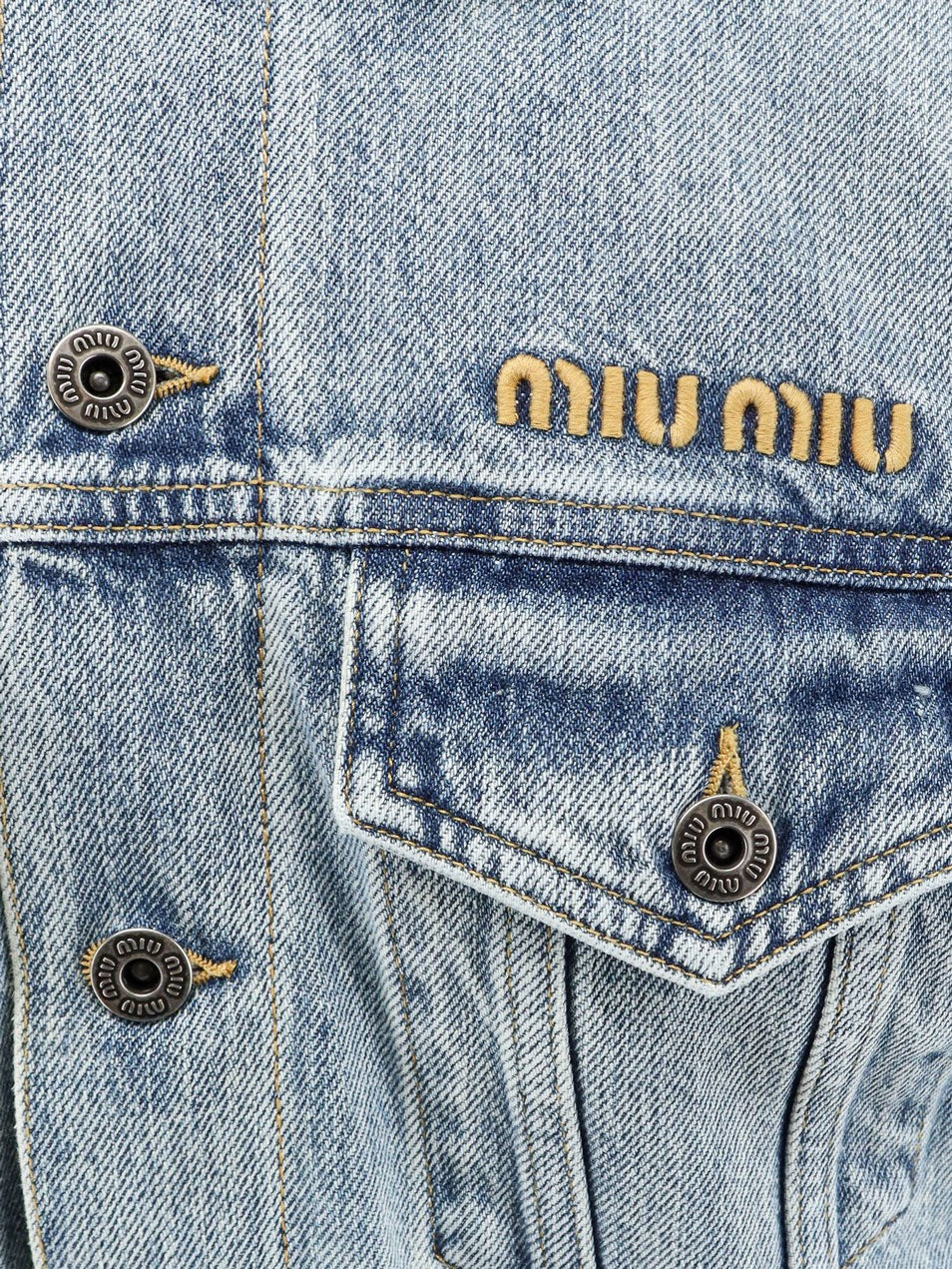 Miu Miu Women's Denim Jacket Blue, view 3
