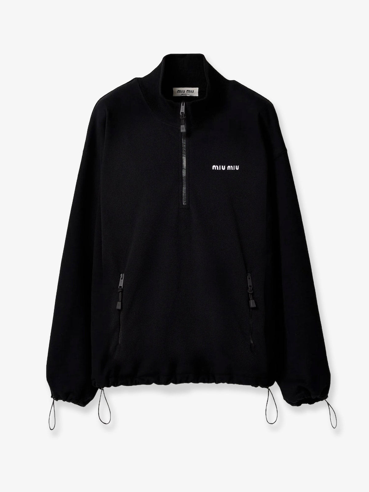 Miu Miu Women's Fleece Sweatshirt Black