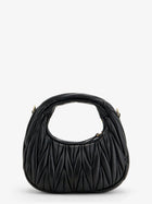 Miu Miu Women's Wander Matelassé Leaher Mini Hobo Bag Black, view 2