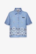 Miu Miu Women's Bandana Cotton and Linen Shirt White