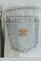 Miu Miu Women's Cotton Jeans Blue, view 5