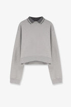 Miu Miu Women's Mélange Cotton Sweatshirt Grey