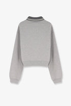 Miu Miu Women's Mélange Cotton Sweatshirt Grey, view 2