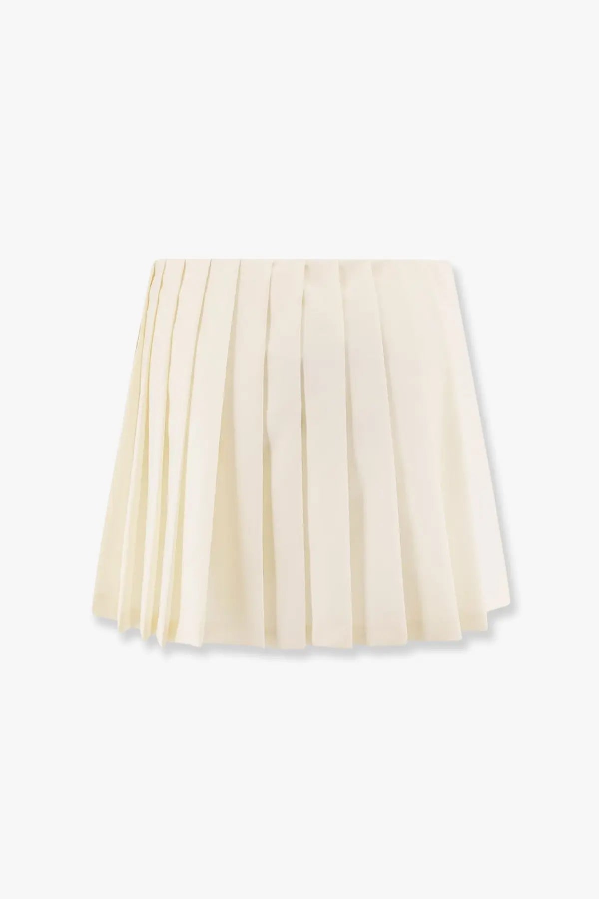 Miu Miu Women's Plissé Wool and Mohair Skirt White
