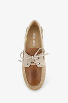 Miu Miu Women's Suede Loafer White, view 5