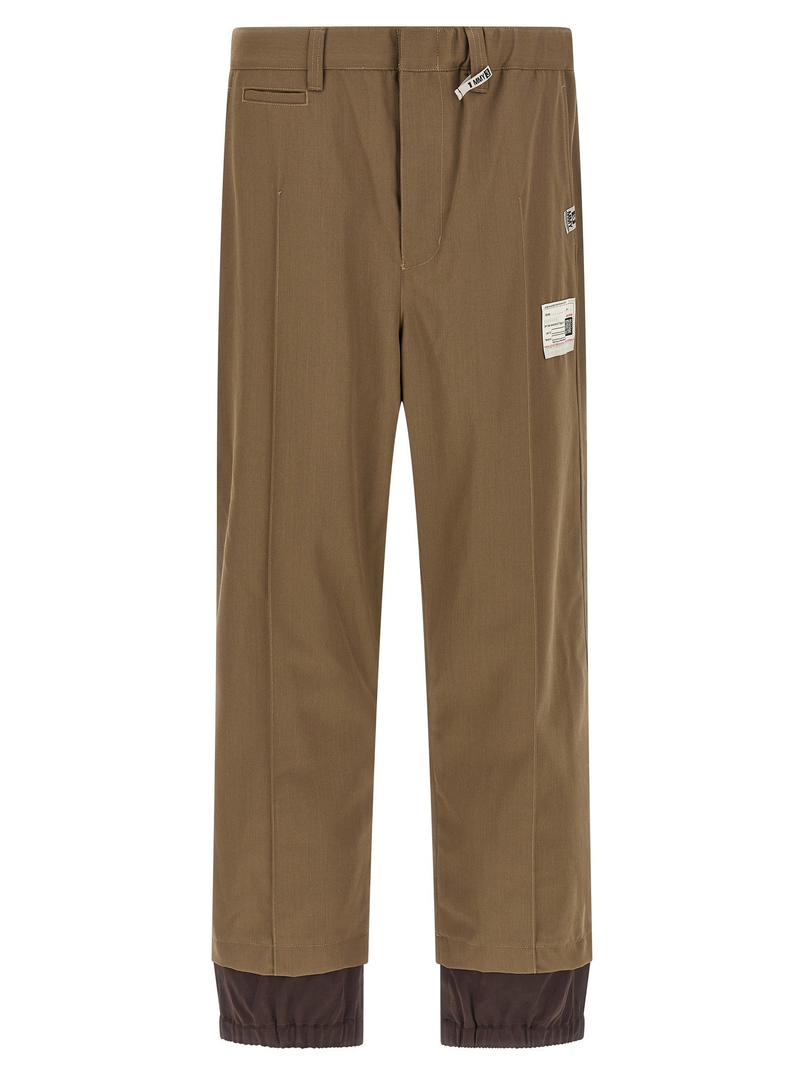 Maison MIHARA YASUHIRO Mix Layered Wool Gabardine Pants Green