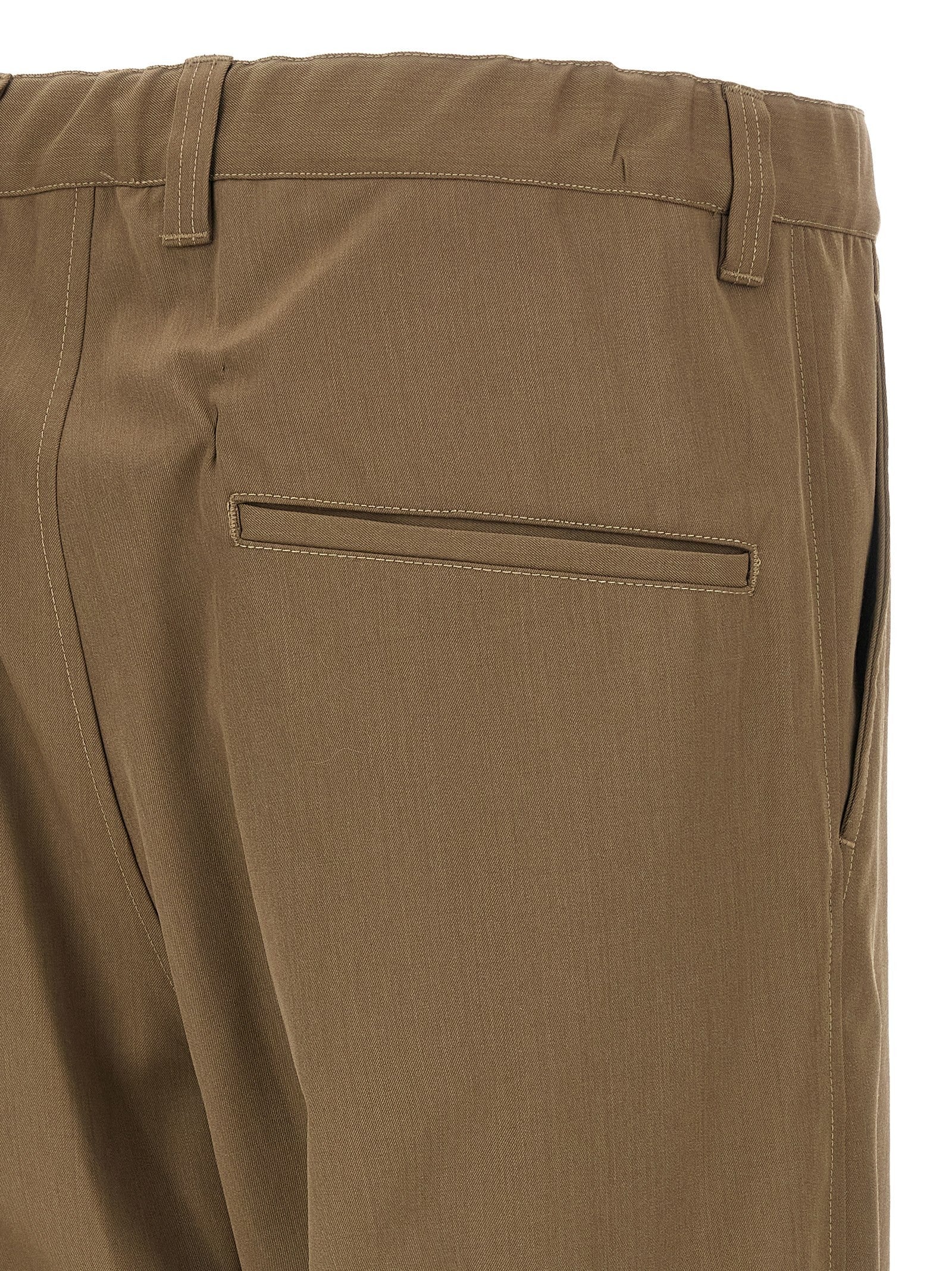 Maison MIHARA YASUHIRO Mix Layered Wool Gabardine Pants Green