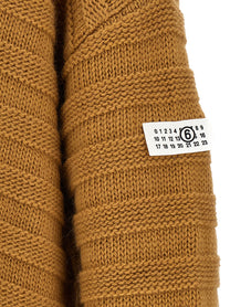 MM6 Maison Margiela Beige Distressed Cardigan Beige, view 4