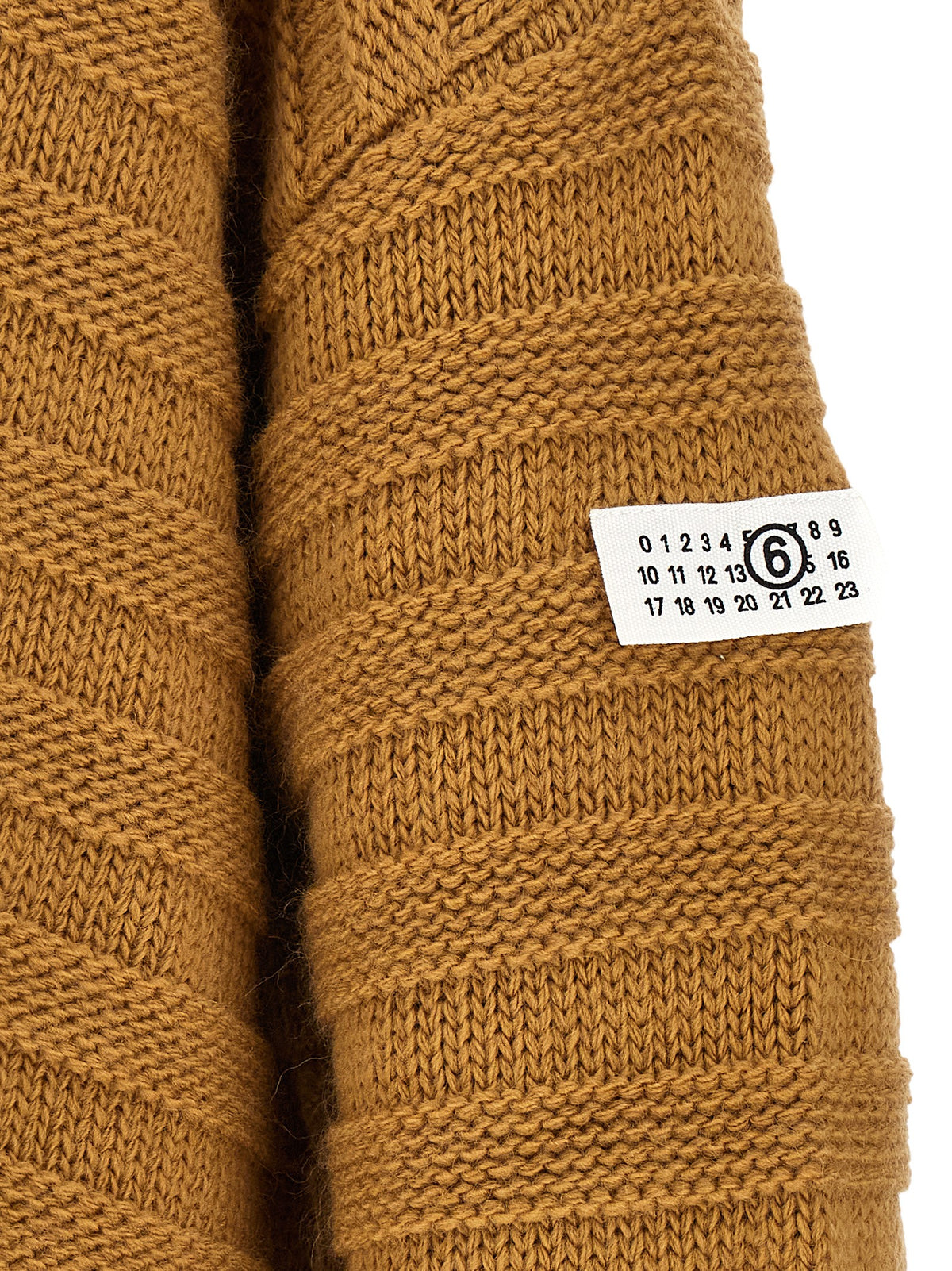 MM6 Maison Margiela Beige Distressed Cardigan Beige, view 4